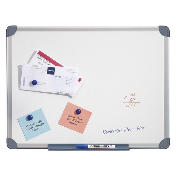 Quartet Basics Magnetic Whiteboard 1500 x 900mm – Aluminium Frame