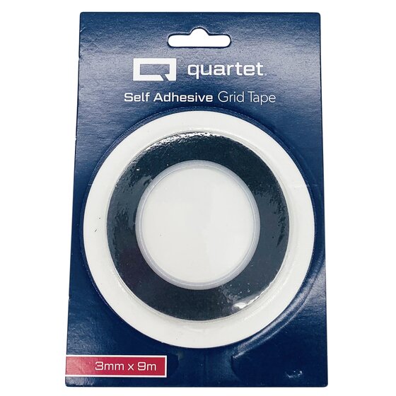 Quartet Geotape 3mm Black Crepe – Self-Adhesive Grid Tape for Boards & Displays