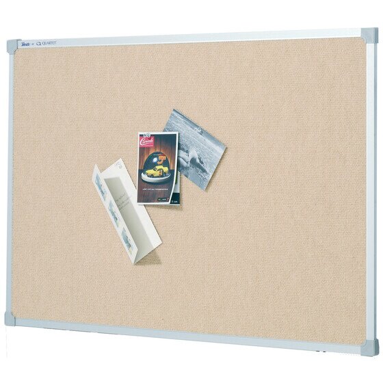 QUARTET Bulletin Board Fabric 900x1200mm Bondi Blue – Aluminium Frame