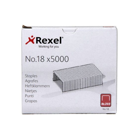 REXEL No.18 24/8mm Staples – Box of 5,000