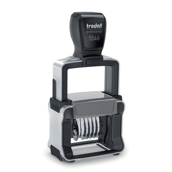 Trodat 5546 Professional Self-Inking Numberer – 6 Band, 4mm, Black
