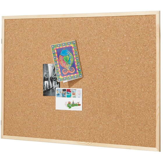 Quartet Corkboard, Pine Frame, 600 x 900mm – High-Density Cork Surface for Office or Home