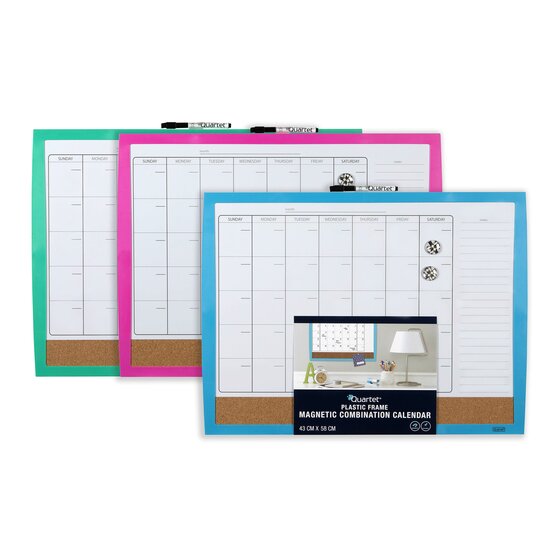 Quartet Planner Board 450 x 600 mm – Pack of 6 with Marker and Magnets