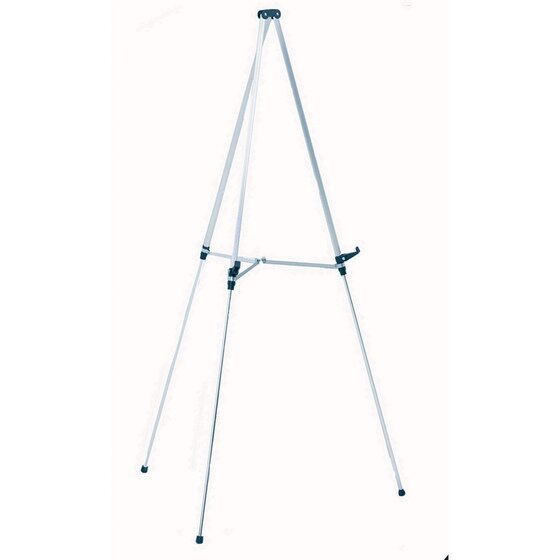 Quartet Telescoping Aluminium Display Easel – Adjustable Height, Silver Finish