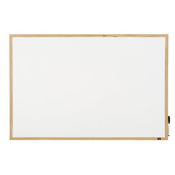 Quartet Whiteboard, Pine Frame, 600 x 900 mm — Melamine Surface