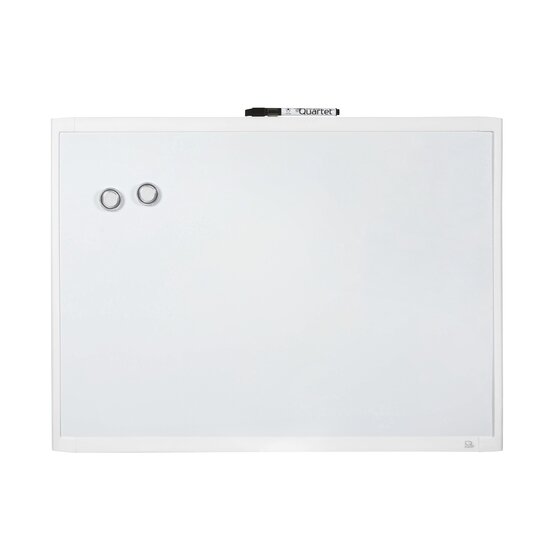 Quartet Basics Whiteboard 430 x 580mm White – Marker, Magnets & Mounting Pads Included