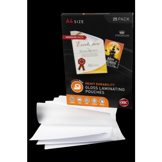 GBC Laminating Pouches A4 125 Micron Gloss Adhesive – Pack of 25