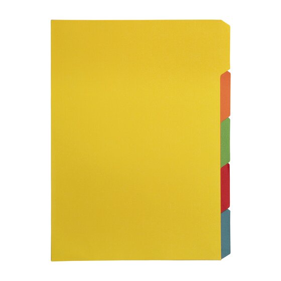 GBC A4 Binding Tab Dividers – Colour Pack of 5
