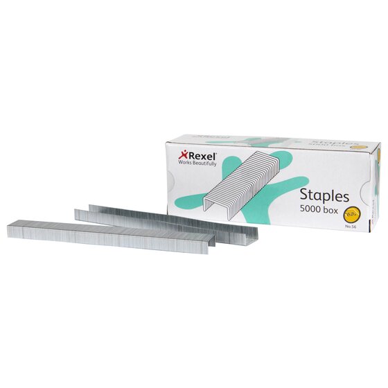REXEL 26/6mm Staples – Box of 5,000 (Bulk 5-Pack)