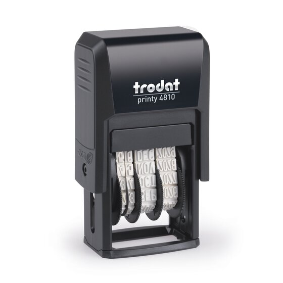 Trodat Printy Mini 4810 Self-Inking Date Stamp | 3.8mm Date Line, Black Ink