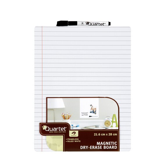 Quartet Whiteboard Tile – A4 Ruled Magnetic Dry Erase Board, Frameless