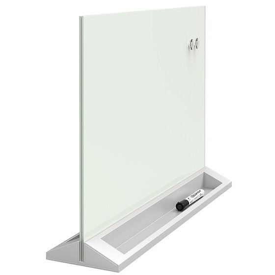 Quartet Magnetic Glass Board | Double-Sided Desktop Panel 430 × 584 mm