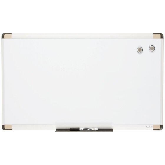 Quartet Magnetic Dry-Erase Whiteboard with Brushed Aluminium Frame – 460 x 760mm