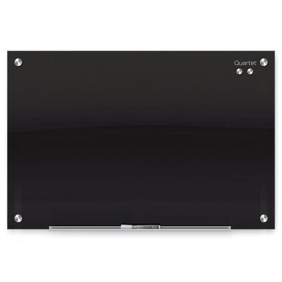 Quartet Infinity Glass Dry-Erase Board 450 x 600 mm – Black Frame
