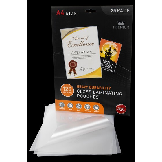 GBC Laminating Pouches A4 125 Micron – Pack of 25