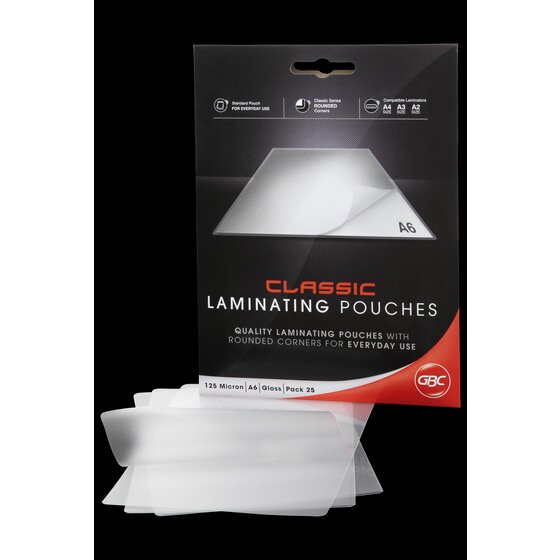 GBC Laminating Pouch A6 – 125 Micron Gloss – Pack of 25