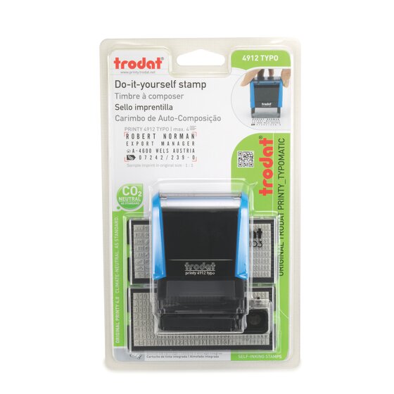 Trodat 4912 Printy Text Stamp – DIY Set, 4 Lines