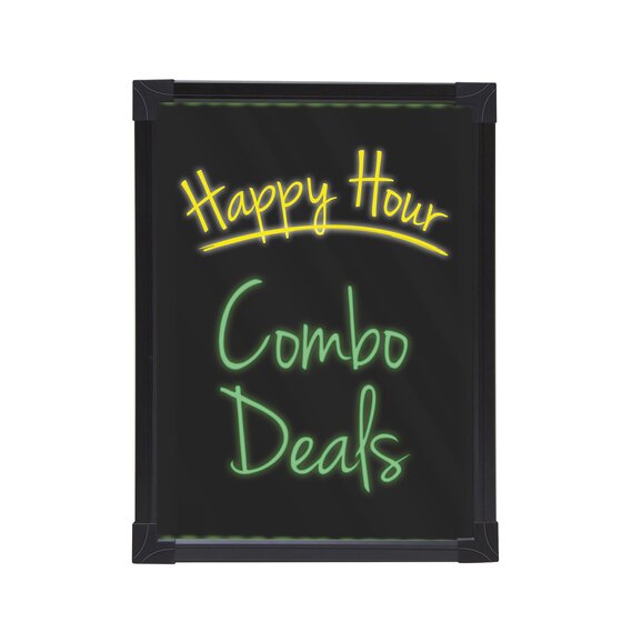 Quartet LED Board – Battery Operated, 330 × 440 mm, Black Aluminium Frame