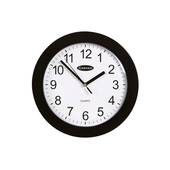 CARVEN Wall Clock 250mm – Black Frame