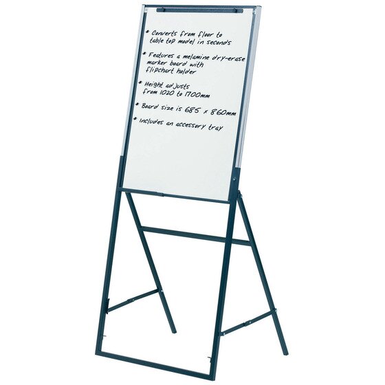 Quartet Futura Adjustable Easel with Flipchart – Floor to Tabletop in Seconds