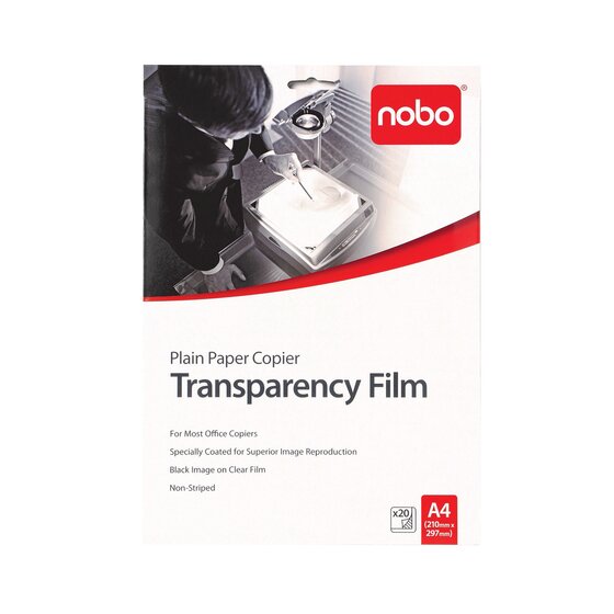 NOBO OHP Transparency Film for Plain Paper Copiers – Pack of 20