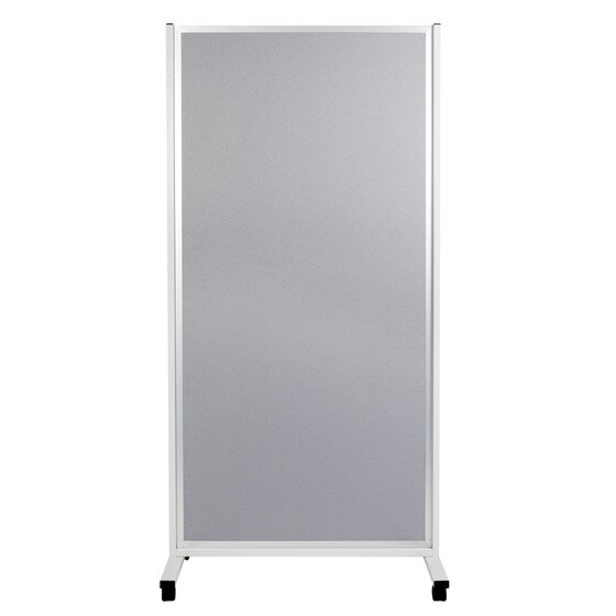 Esselte Mobile Display Panel Grey 90x180cm – Aluminium Frame, Powder-Coated Steel Stand, Lockable Castors