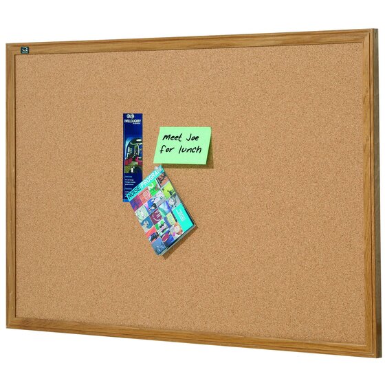 QUARTET Corkboard, Oak Frame, 1200 x 1800 mm
