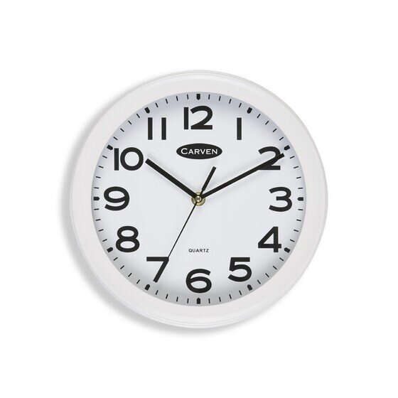 CARVEN Wall Clock 250mm – White Frame
