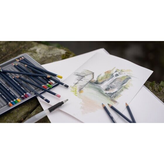 Derwent Watercolour Pencils – 24 Colours in Tin