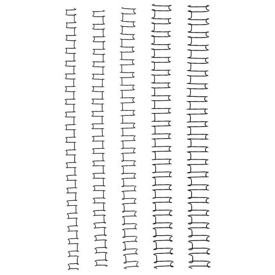 GBC Binding Wire – 21 Loop, 10mm Black, Pack of 100