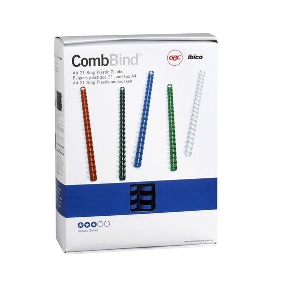 GBC 25mm Plastic Binding Comb – Blue, Pack of 50