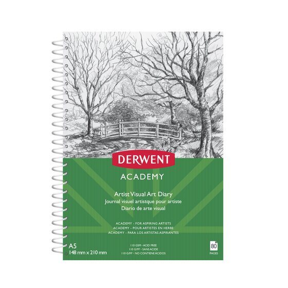 Derwent Academy Visual Art Diary – A5 Portrait, 80 Pages