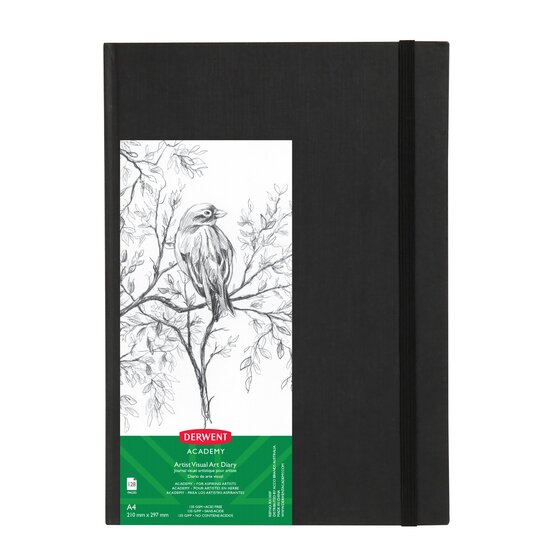 Derwent Academy Visual Art Diary – A4 Portrait Hardcover, 120 Pages
