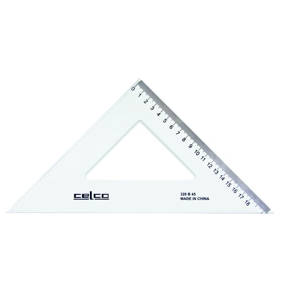 Celco 45-Degree Set Square, 32cm, Clear