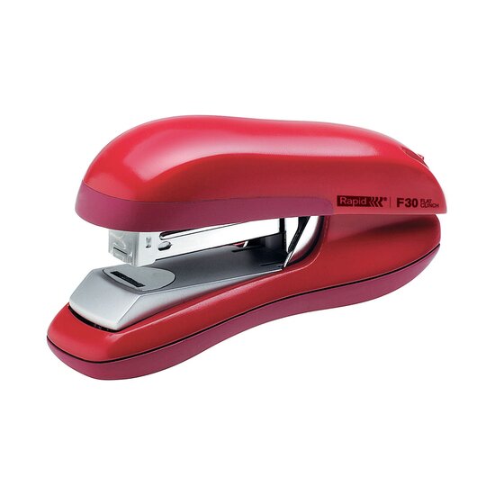 Rapid Stapler F30 Red – Half-Strip, Flat Clinch, Steel Construction