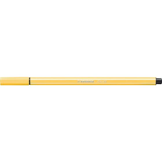 STABILO Pen 68 Fibre Tip Pen – Yellow | 1.0mm M-Tip Premium Felt Marker