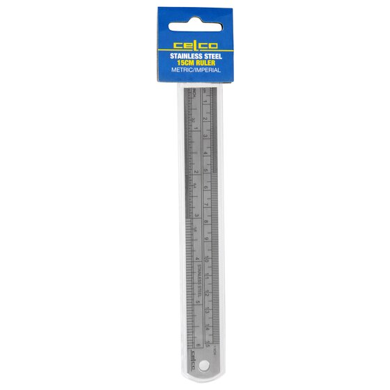Celco 15cm Metal Ruler – Stainless Steel with Conversion & Tap Drill Tables