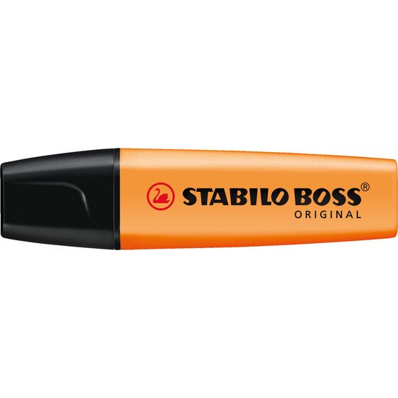 STABILO BOSS Original Highlighter – Neon Orange, Box of 10