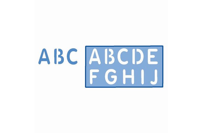 HELIX LETTERING STENCILS SET 50MM | STENCILS AND TEMPLATES | ACCO Partner