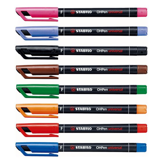STABILO Ohpen Universal Overhead Projector Pen – Permanent Superfine Black