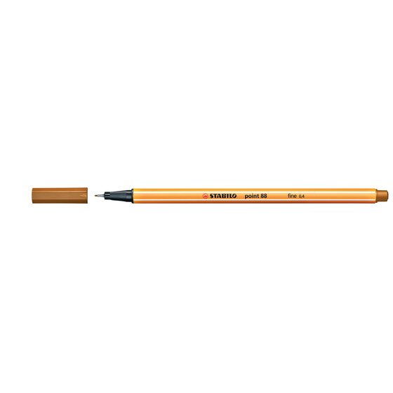 STABILO Point 88 Fineliner – Dark Ochre | 0.4mm Metal Tip