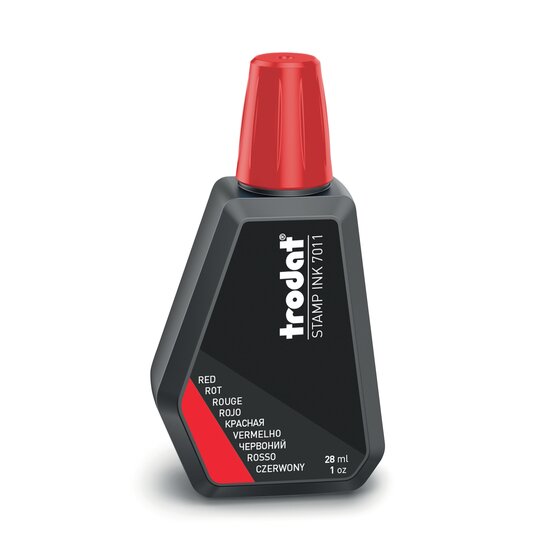 Trodat 7011 Stamp Pad Ink – Red, 28ml