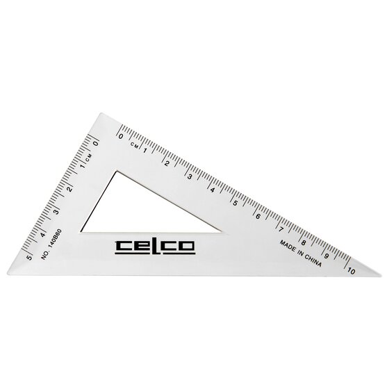 CELCO 60 Degree Set Square 14cm Clear