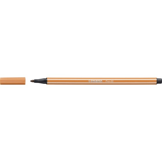STABILO Pen 68 Fibre Tip Pen – Dark Ochre | 1.0mm M-Tip Premium Felt Marker