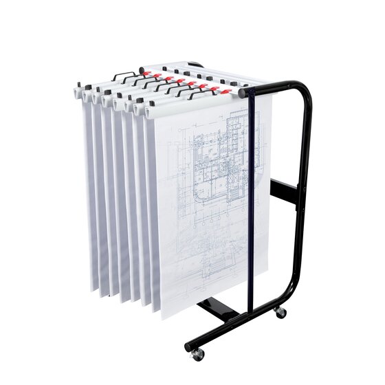 PLANHORSE Mobile A1 Trolley – Holds 2000 Sheets | Office Plan Storage