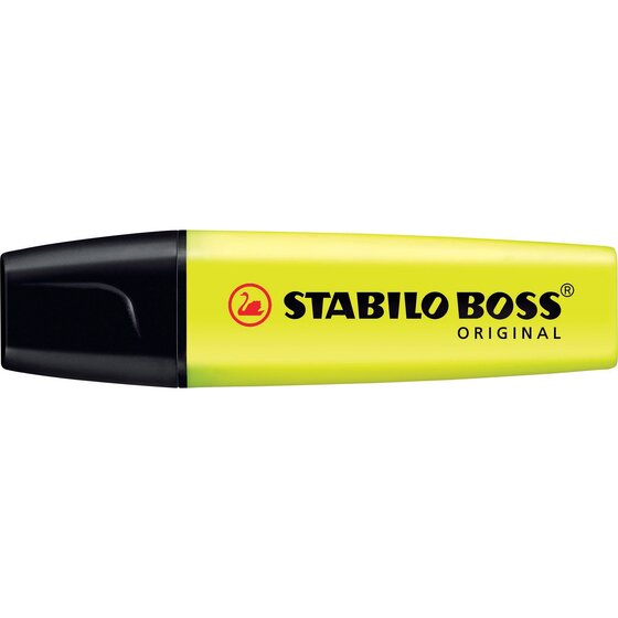 Stabilo Boss Highlighter – Yellow, Box of 10 | Smooth Ink, Comfortable Grip