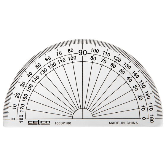 Celco 10cm Clear Protractor – Accurate Angle Measurement for School & Technical Work