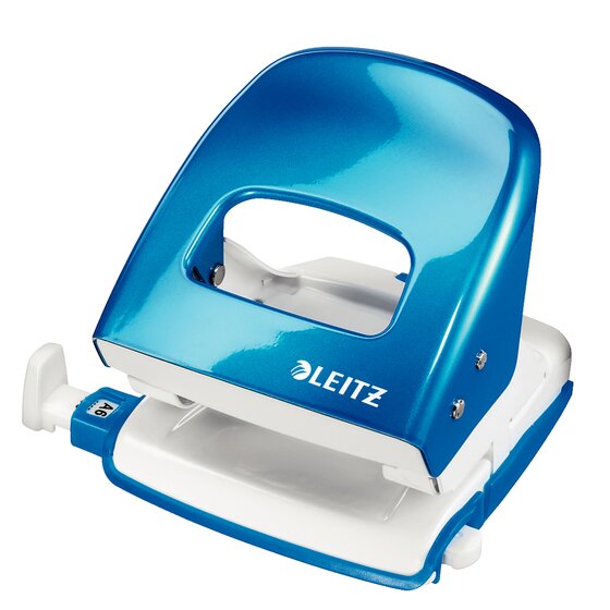 LEITZ WOW Punch – 2-Hole, 30 Sheet, Metal, Blue