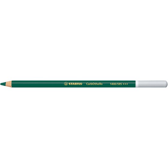 Stabilo CarbOthello Pastel Pencil – Leaf Green Deep | Dry Dusty Stroke, Wooden Shaft