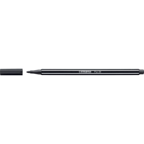 STABILO Pen 68 Fibre Tip Pen – Black | 1.0mm Medium Tip